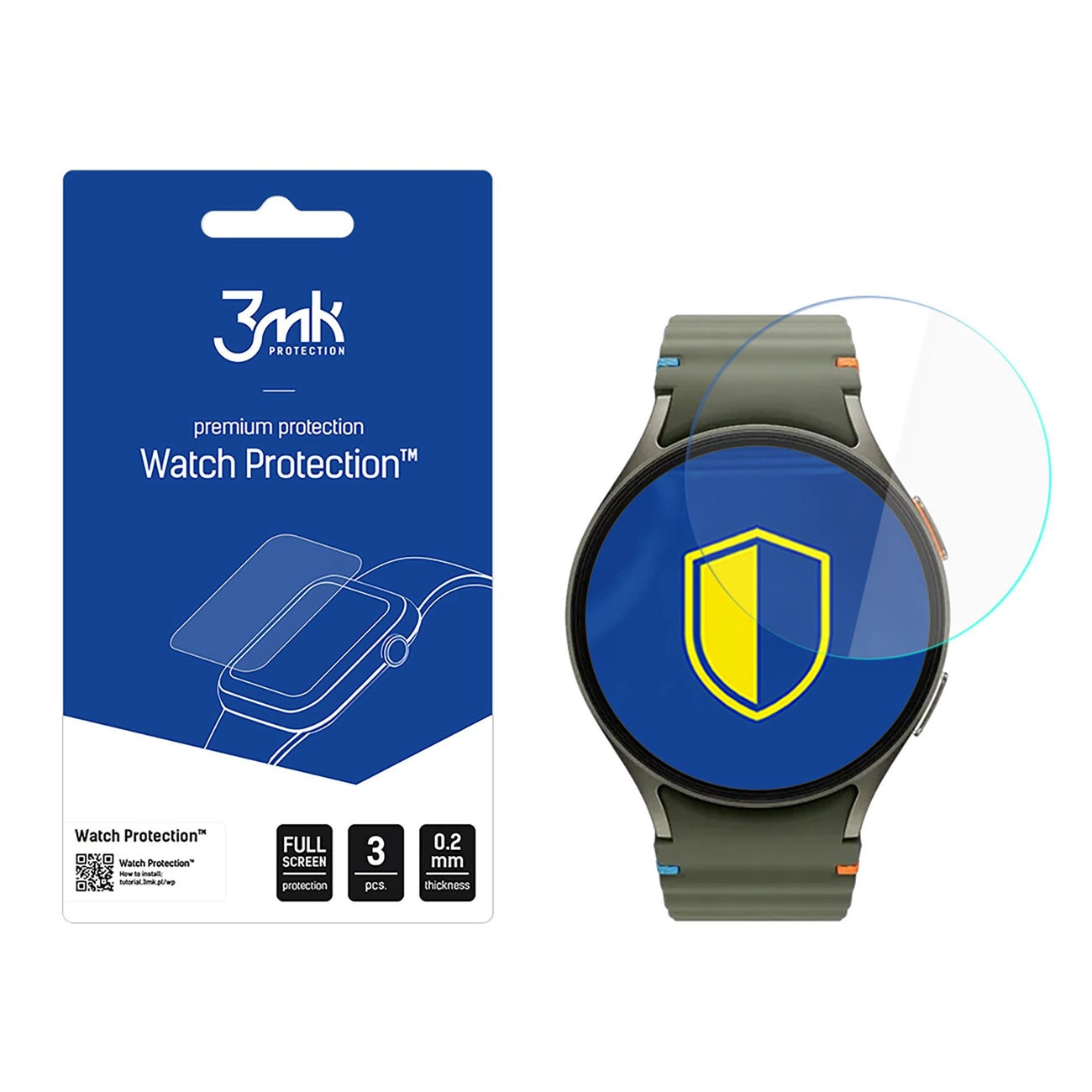 Tempered Glass 3mk Watch Protection FlexibleGlass for Samsung Galaxy Watch 7 (44mm)_0