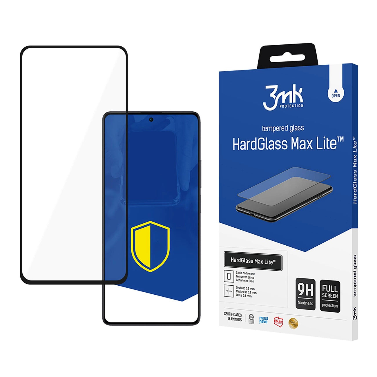 Tempered glass 3mk HardGlass Max Lite Black for Xiaomi Redmi Note 13 5G_0