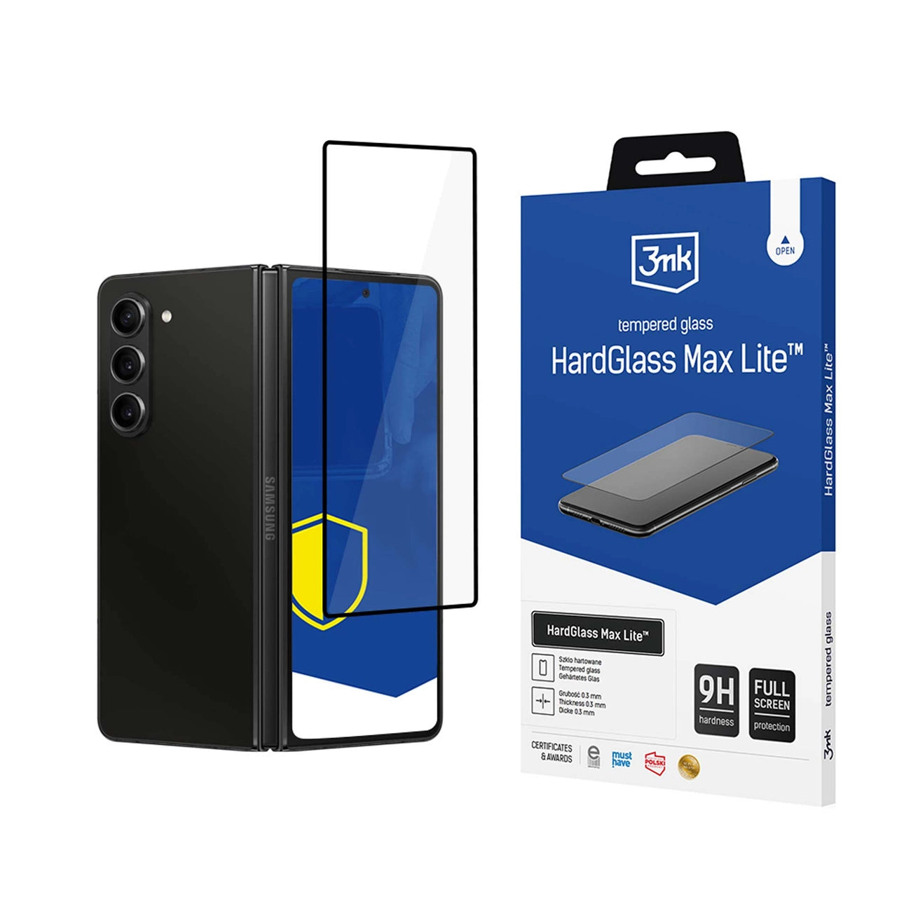 Tempered glass 3mk HardGlass Max Lite Black for Samsung Galaxy Z Fold 6_0