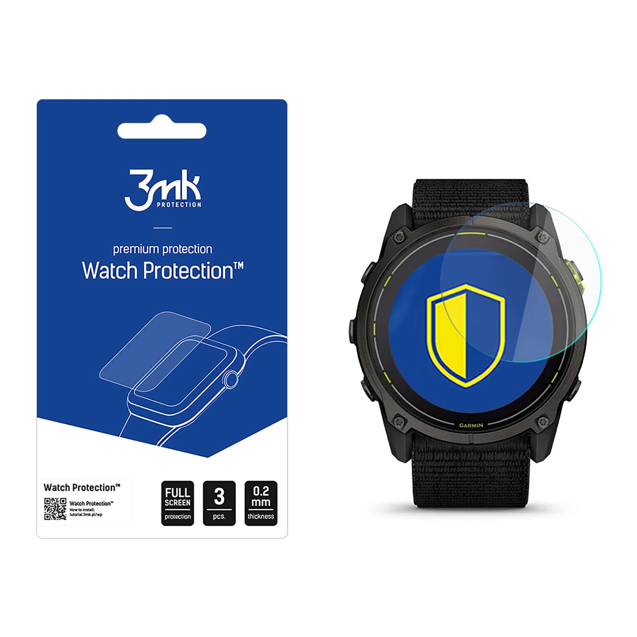 Hybrid Glass 3mk Watch Protection FlexibleGlass for Garmin Enduro 3_0