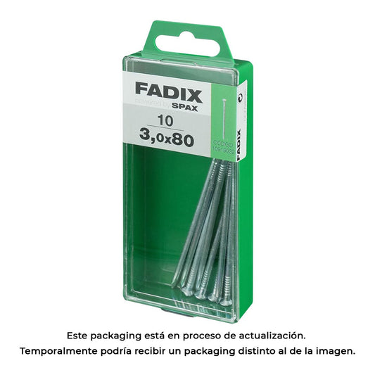 Caixa m 10 unid. prego cp aÃ§o 3,0x80mm fadix_0