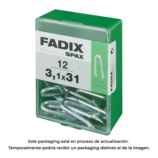 Caixa m 12 unid. grampos zinco 3,1x31mm fadix_0