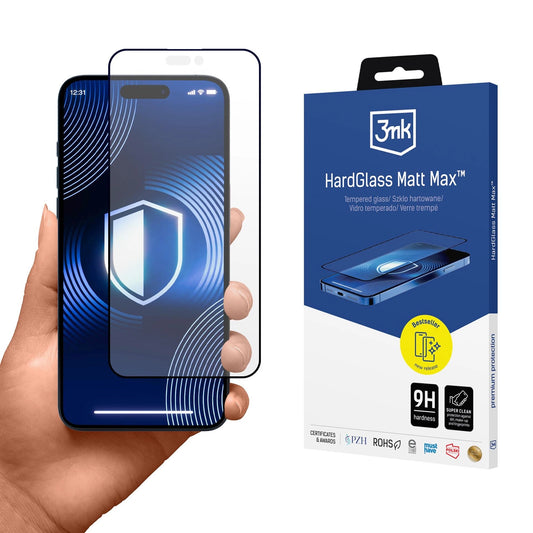 Tempered glass 3mk HardGlass Matt Max for iPhone 16_0