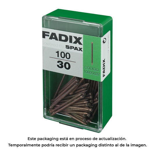 Caixa s 100 unid. prego de aÃ§o para rodapÃ© 1,5x30mm fadix_0