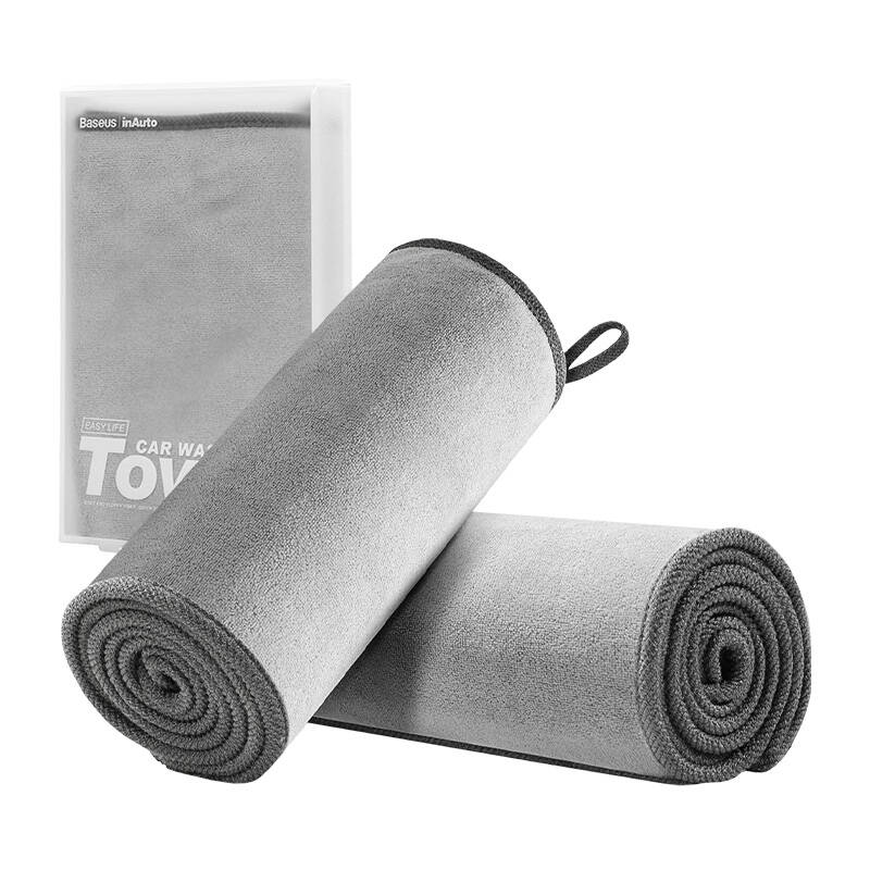 Baseus 2 x Microfiber Car Drying Towel Microfiber 40cm x 40cm Gray (CRXCMJ-0G)_1