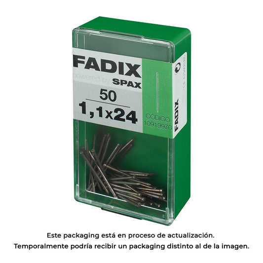 Caixa s 50 unid. prego moldura aÃ§o 1,1x24mm fadix_0