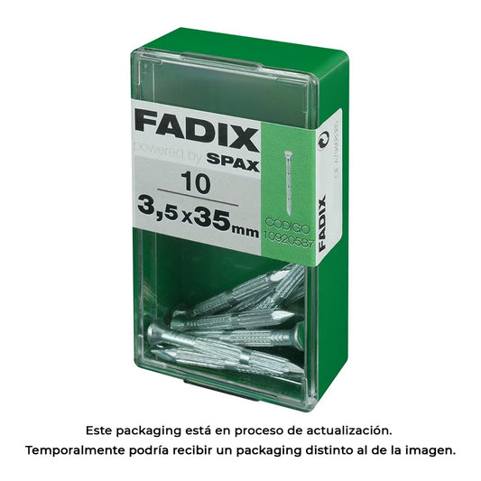 Caixa s 10 unid. prego cp estriado aÃ§o 3,5x35mm fadix_0