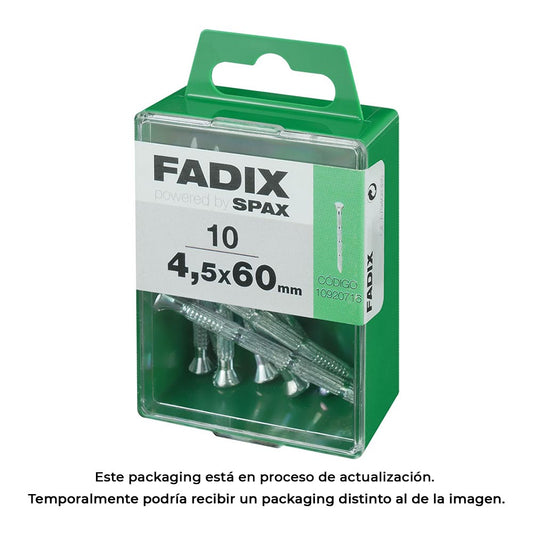 Caixa m 10 unid. prego cp estriado aÃ§o 4,5x60mm fadix_0