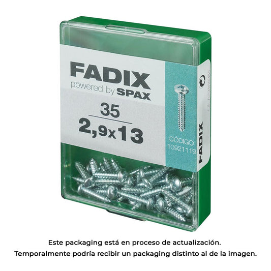 Caixa m 35 unid. parafuso rosca chapa cr zinco 2,9x13mm fadix_0