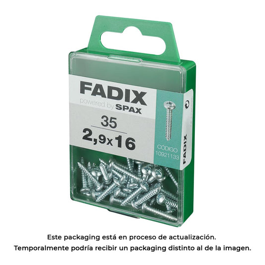 Caixa m 35 unid. parafuso rosca chapa cr zinco 2,9x16mm fadix_0