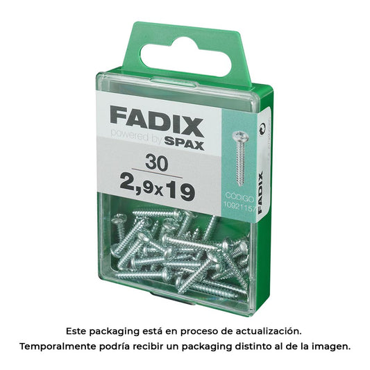 Caixa m 30 unid. parafuso rosca chapa cr zinco 2,9x19mm fadix_0