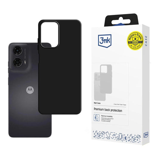 3mk Matt Case for Motorola Moto G24 - Black_0
