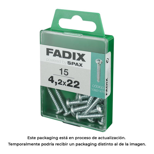 Caixa m 15 unid. parafuso rosca chapa cr zinco 4,2x22mm fadix_0
