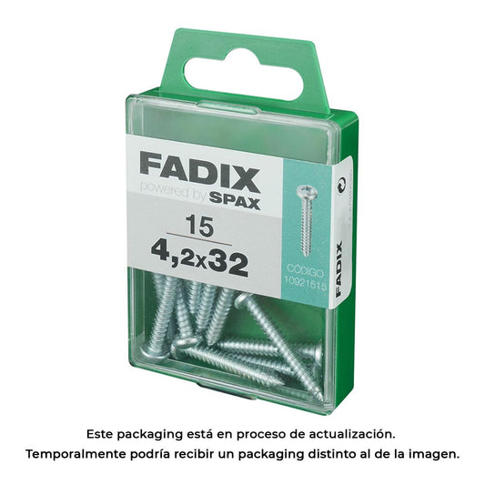 Caixa m 15 unid. parafuso rosca chapa cr zinco 4,2x32mm fadix_0