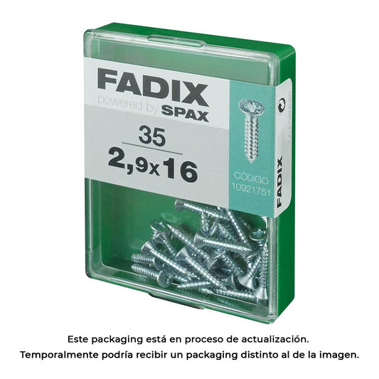 Caixa m 35 unid. parafuso rosca chapa cr zinco 2,9x16mm fadix_0