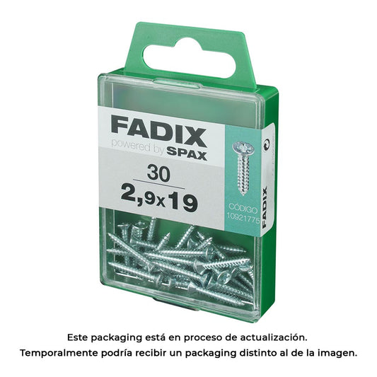 Caixa m 30 unid. parafuso rosca chapa cr zinco 2,9x19mm fadix_0