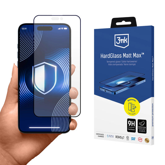 Tempered glass 3mk HardGlass Matt Max matte for iPhone 15 Pro Max_0