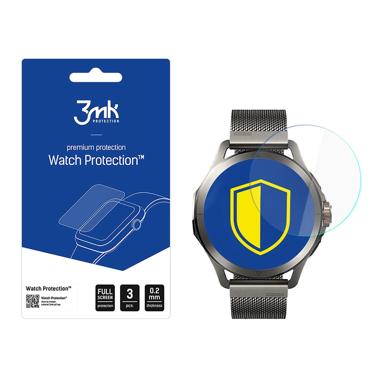Szkło hybrydowe 3mk Watch Protection FlexibleGlass na Xiaomi Watch S4 Sport_0