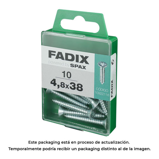 Caixa m 10 unid. parafuso rosca chapa cr zinco 4,8x38mm fadix_0