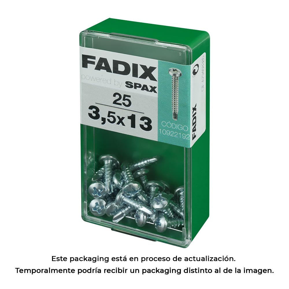 Caixa s 25 unid. parafuso rosca chapa cr autot. 3,5x13mm fadix_0