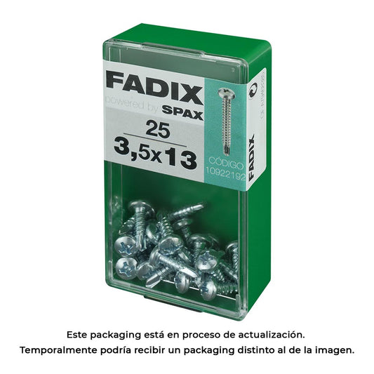 Caixa s 25 unid. parafuso rosca chapa cr autot. 3,5x13mm fadix_0