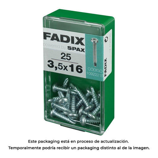 Caixa s 25 unid. parafuso rosca chapa cr autot. 3,5x16mm fadix_0