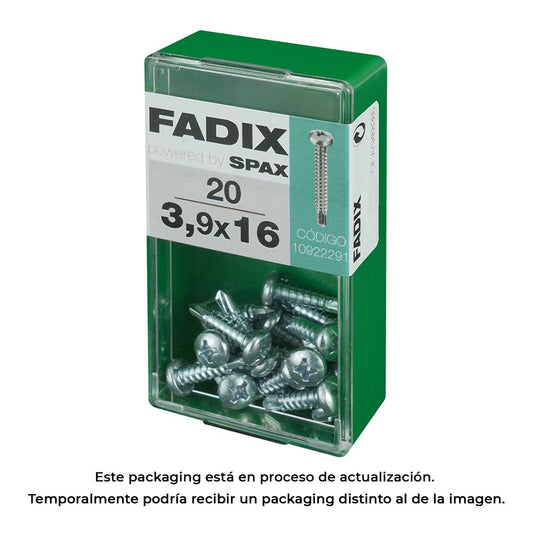Caixa s 20 unid. parafuso rosca chapa cr autot. 3,9x16mm fadix_0
