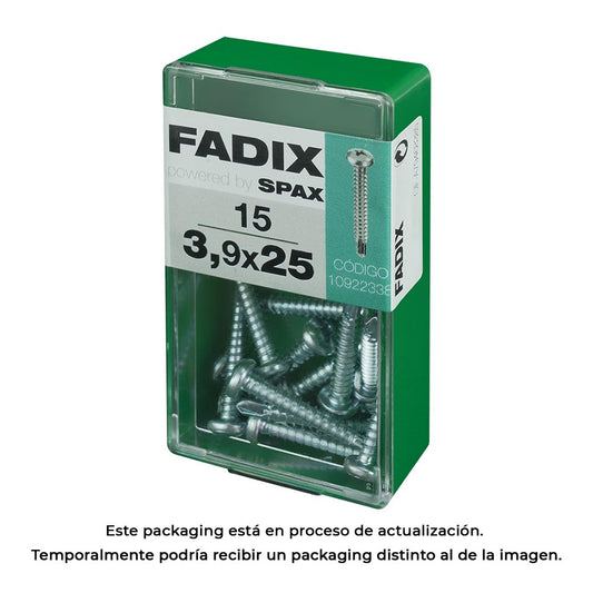 Caixa s 15 unid. parafuso rosca chapa cr autot. 3,9x25mm fadix_0