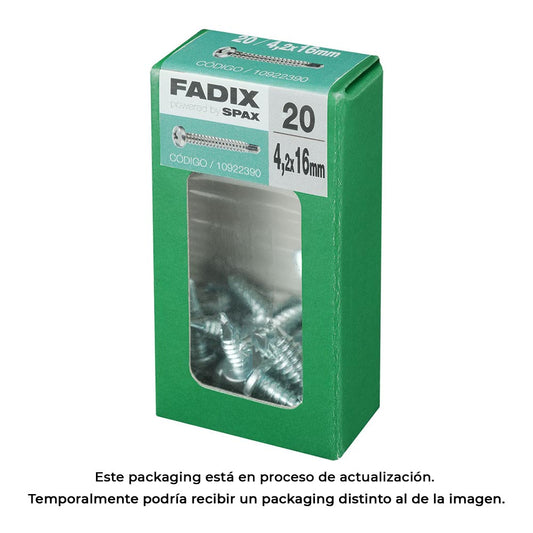 Caixa s 20 unid. parafuso rosca chapa cr autot. 4,2x16mm fadix_0