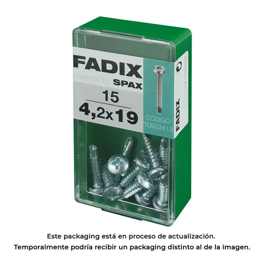 Caixa s 15 unid. parafuso rosca chapa cr autot. 4,2x19mm fadix_0