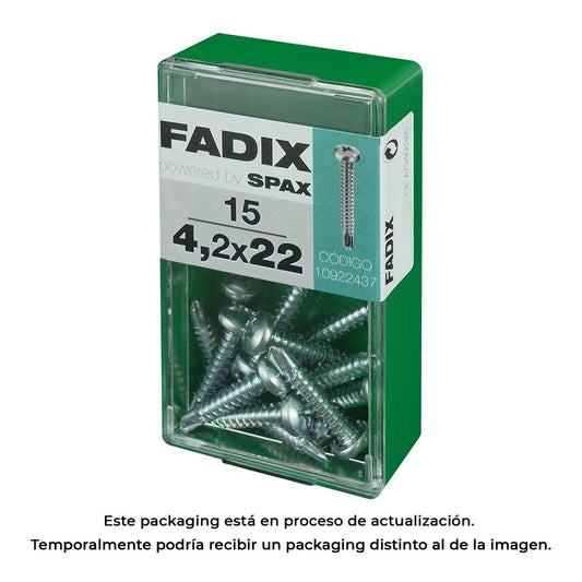 Caixa s 15 unid. parafuso rosca chapa cr autot. 4,2x22mm fadix_0