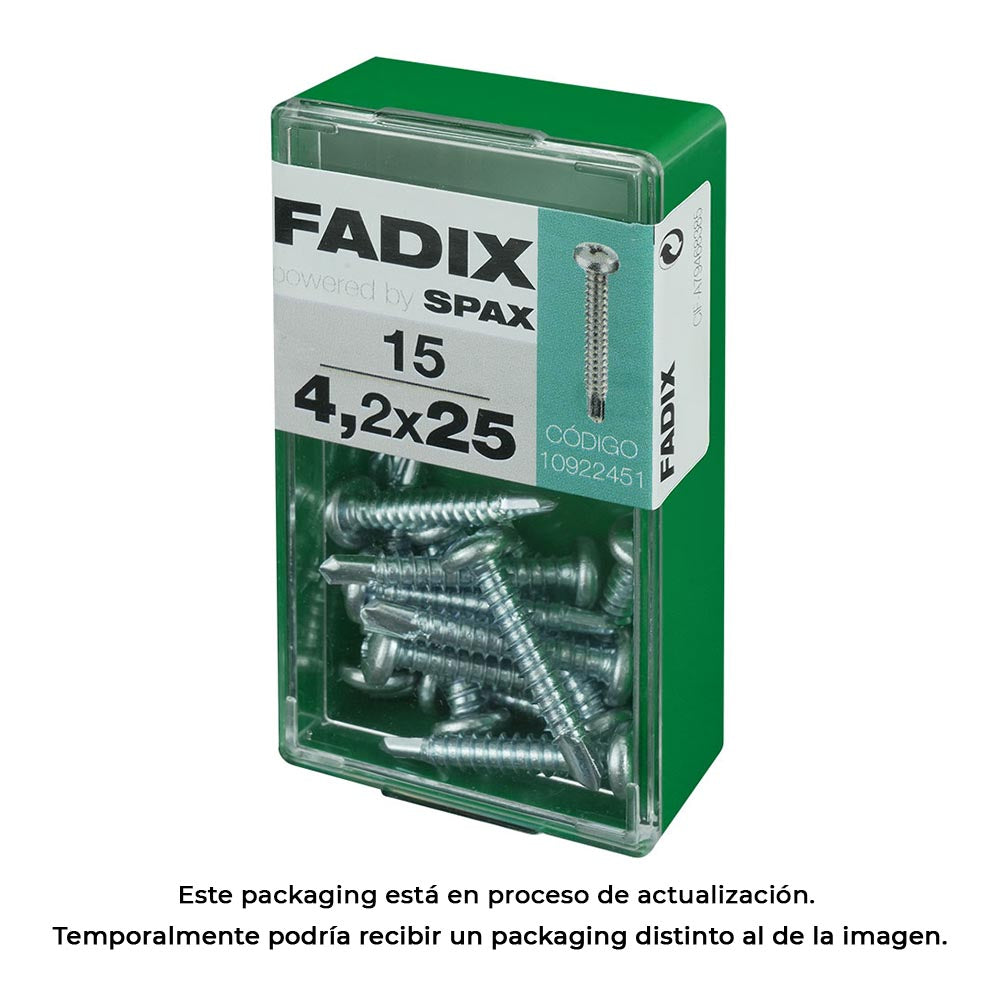 Caixa s 15 unid. parafuso rosca chapa cr autot. 4,2x25mm fadix_0