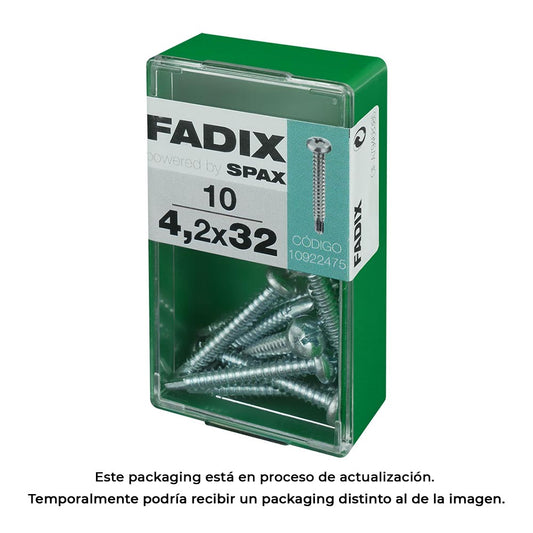 Caixa s 10 unid. parafuso rosca chapa cr autot. 4,2x32mm fadix_0