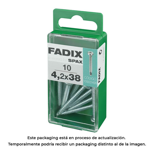 Caixa s 10 unid. parafuso rosca chapa cr autot. 4,2x38mm fadix_0