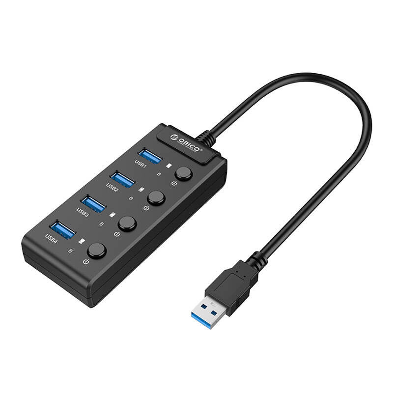 Orico  USB 3.0. Hub with switches, 4x USB (black)_0