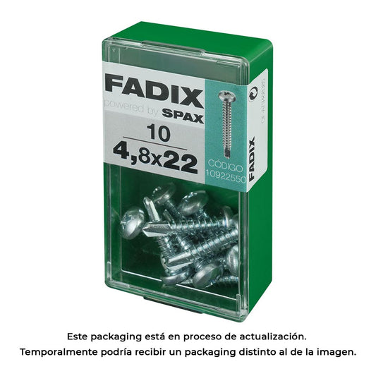 Caixa s 10 unid. parafuso rosca chapa cr autot. 4,8x22mm fadix_0