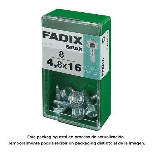 Caixa s 8 unid. parafuso rosca chapa hexagonal autot. 4,8x16mm fadix_0