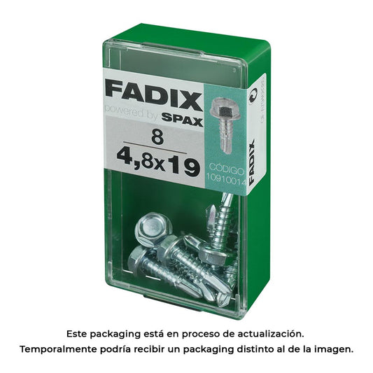 Caixa s 8 unid. parafuso rosca chapa hexagonal autot. 4,8x19mm fadix_0