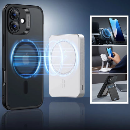 ESR Classic Hybrid Halolock MagSafe Case Set + Tempered Glass for iPhone 16 - Semi-Transparent_4