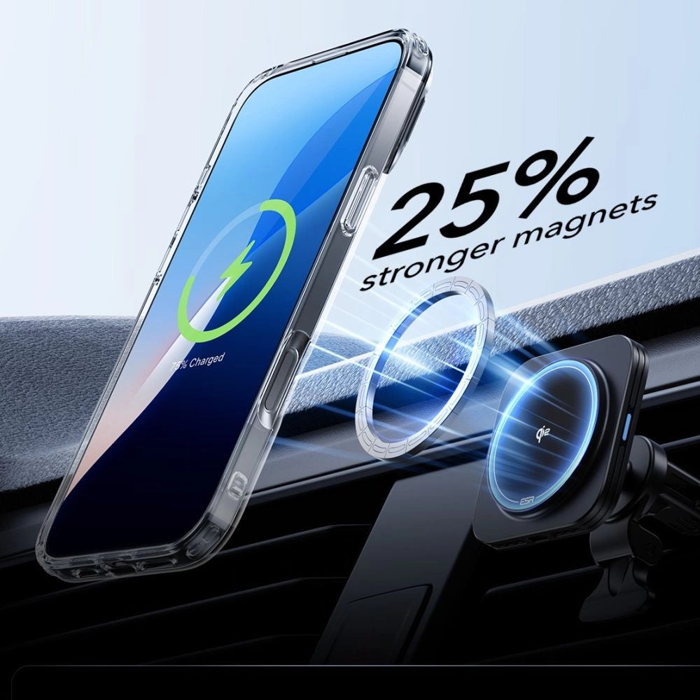 ESR Classic Hybrid Kickstand Halolock MagSafe Case Set with Stand + Tempered Glass for iPhone 16 Pro Max - Clear_3