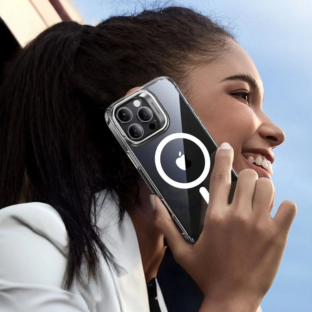 ESR Classic Hybrid Kickstand Halolock MagSafe Case Set with Stand + Tempered Glass for iPhone 16 Pro Max - Clear_4