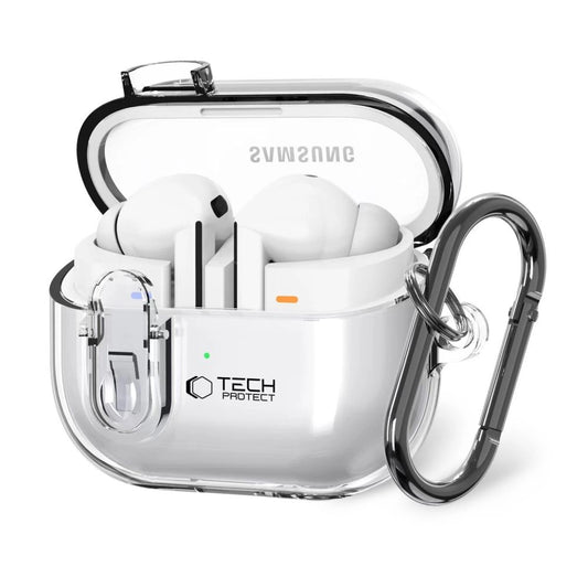 Tech-Protect FlexAir Case with Carabiner for Samsung Galaxy Buds 3 / 3 Pro - Transparent_0