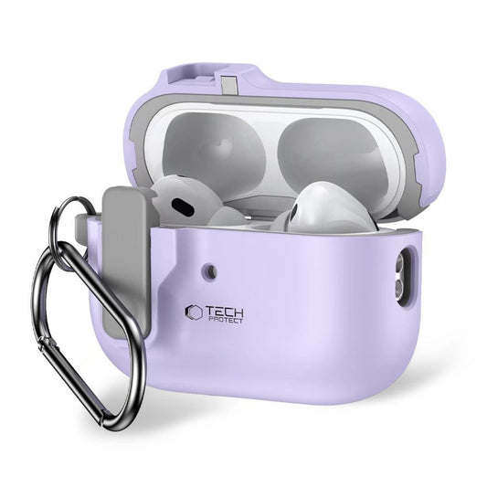 Tech-Protect Slim Hook Case with Carabiner for Apple AirPods Pro 1 / 2 - Purple_0
