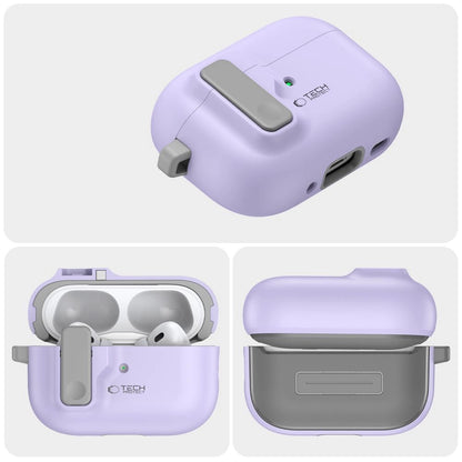 Tech-Protect Slim Hook Case with Carabiner for Apple AirPods Pro 1 / 2 - Purple_3