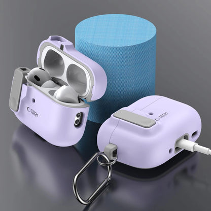Tech-Protect Slim Hook Case with Carabiner for Apple AirPods Pro 1 / 2 - Purple_6