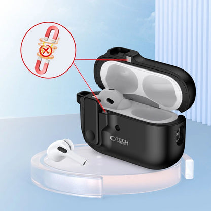 Tech-Protect Slim Hook Case with Carabiner for Apple AirPods Pro 1 / 2 - Black_4