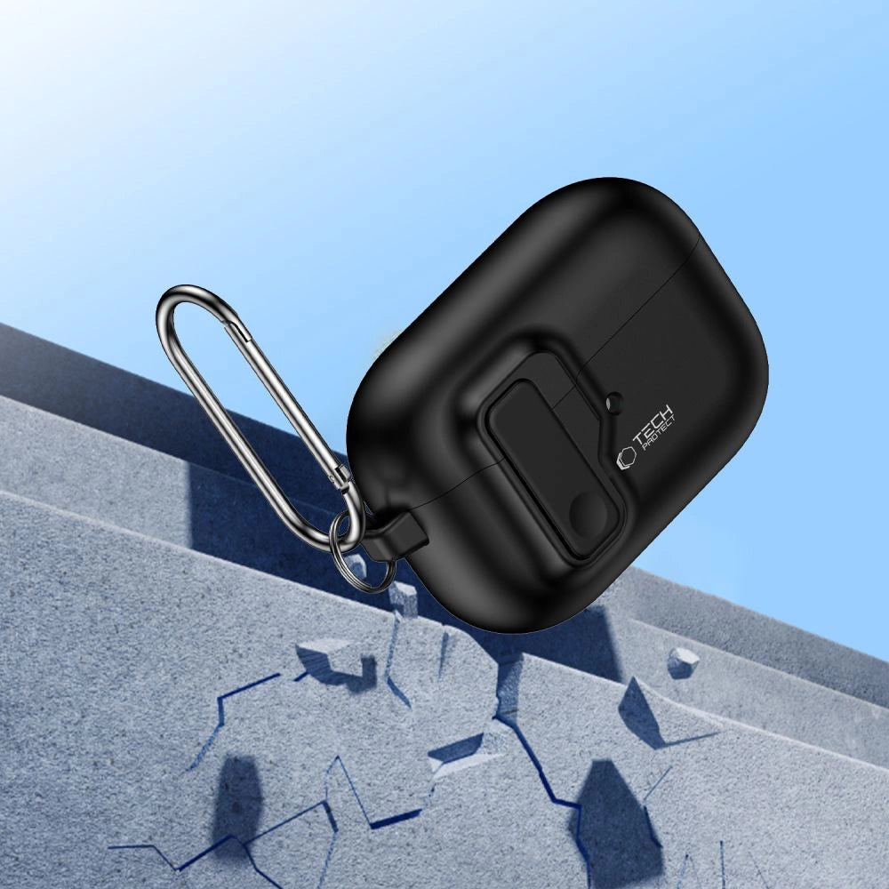 Tech-Protect Slim Hook Case with Carabiner for Apple AirPods Pro 1 / 2 - Black_5