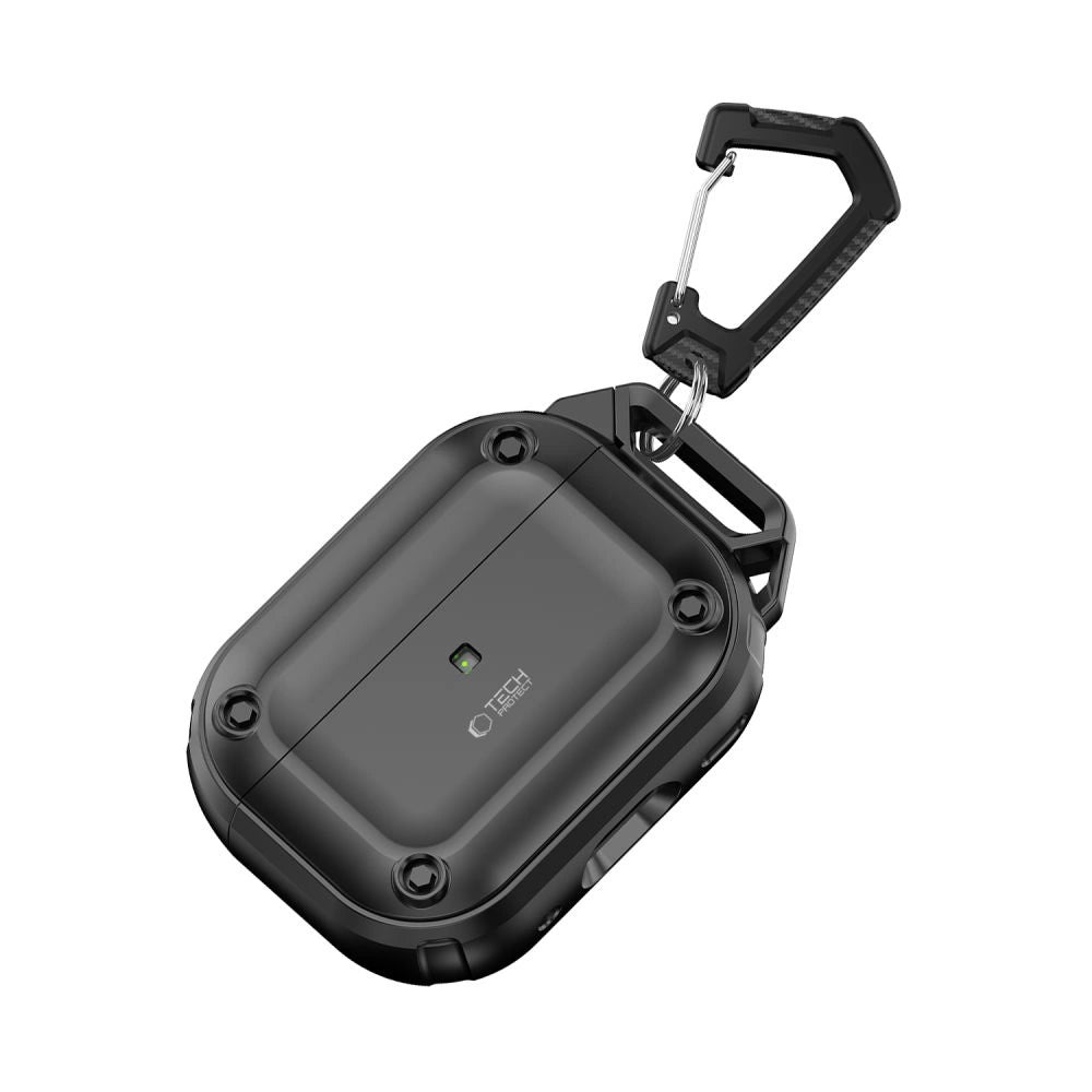 Tech-Protect Rough Hook Case with Carabiner for Apple AirPods Pro 1 / 2 - Black_4