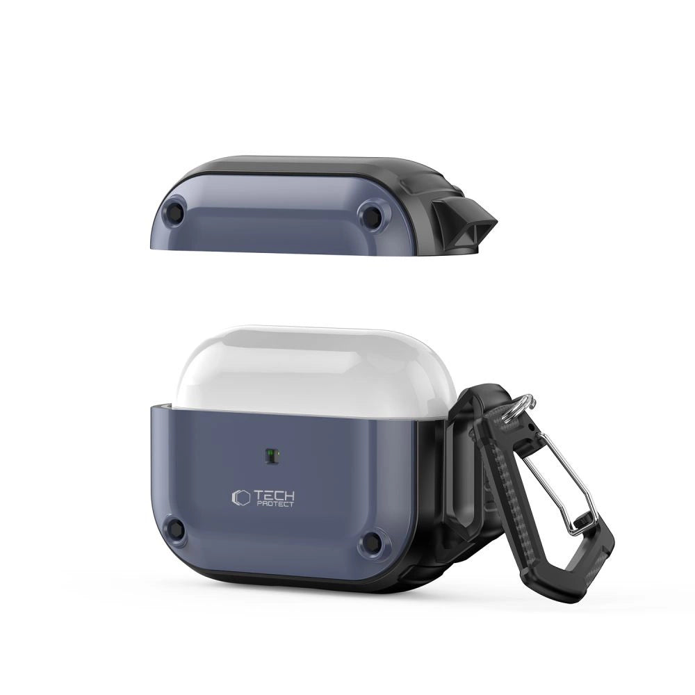 Tech-Protect Rough Hook Case with Carabiner for Apple AirPods Pro 1 / 2 - Blue_2