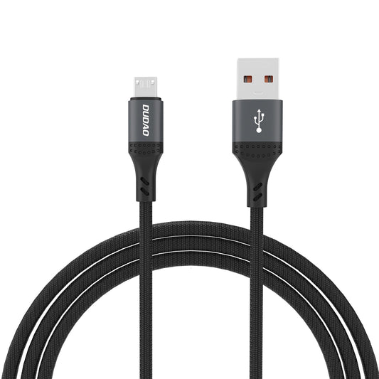 Dudao L3SM USB-A - MicroUSB 3A 1.2m Braided Cable - Black_0